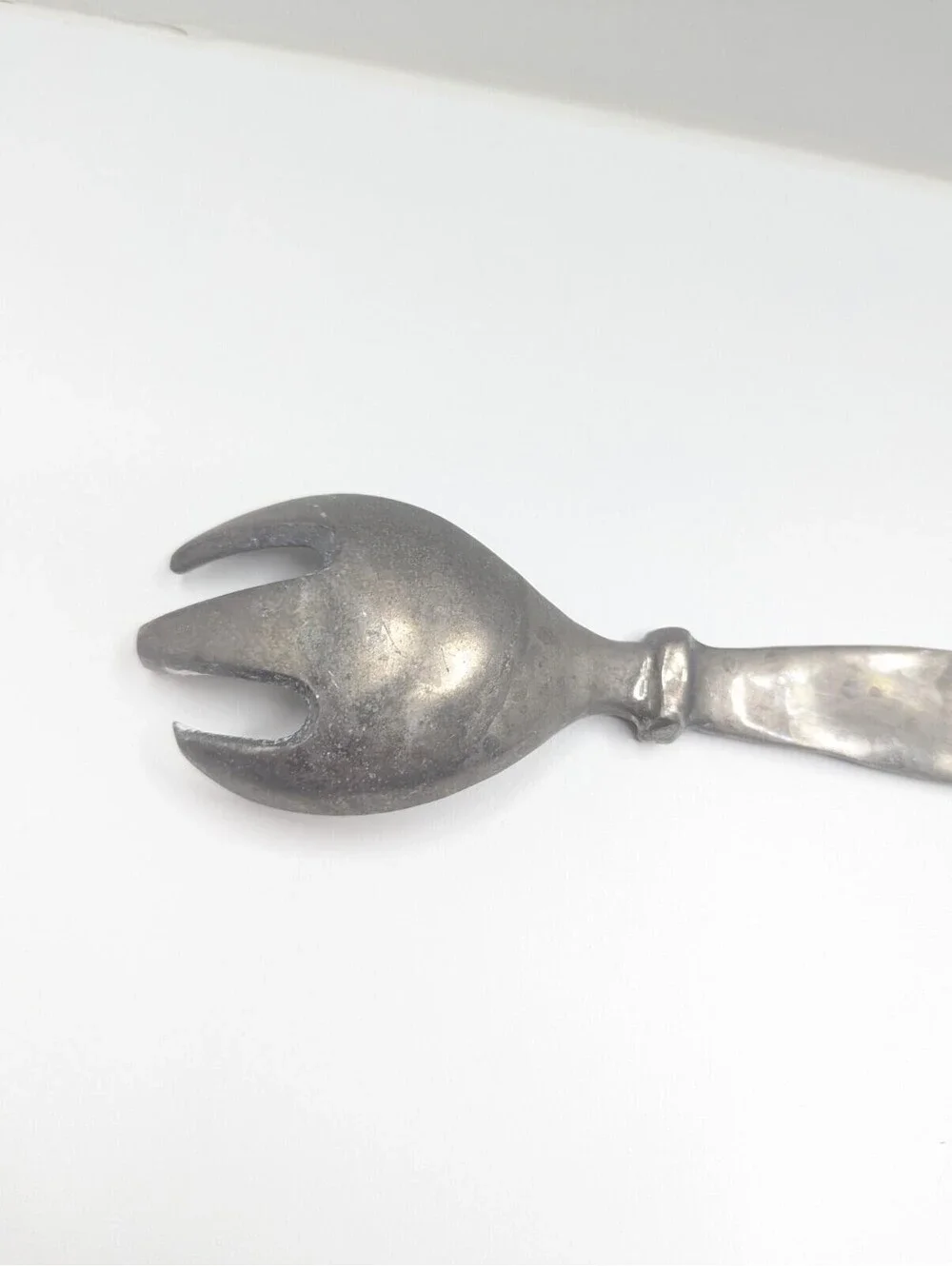 Vintage Collectible Cast Aluminum Salad Serving Spoon Sculptured 11